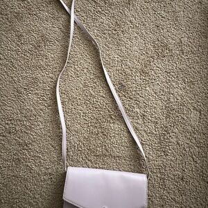 Cream Minimalist Crossbody Bag with Satin Finish